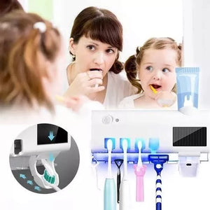 Soporte Esterilizador de Cepillos con Dispensador Inteligente