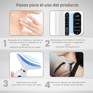 Masajeador Facial y Cuello Anti Edad LED